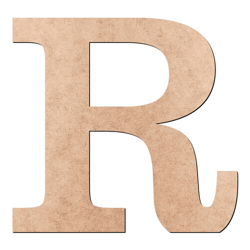 Recorte Letra R Clarendon / MDF 3mm