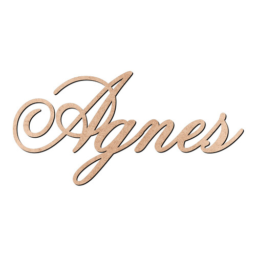 Recorte Agnes Old Script / MDF 3mm