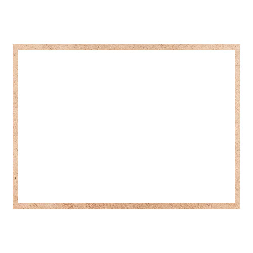 Recorte Moldura Ret 29 x 40 cm Borda 1 cm / MDF 3mm