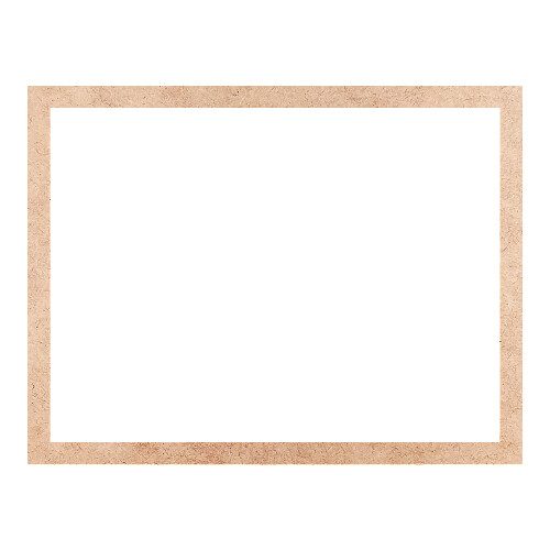 Recorte Moldura Ret 33 x 43 cm Borda 2 cm / MDF 3mm