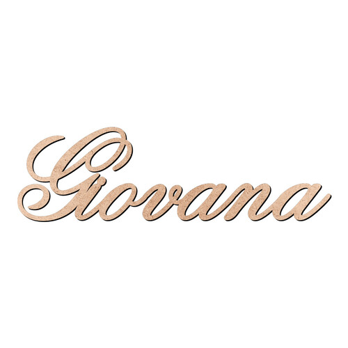 Recorte Giovana Old Script / MDF 3mm