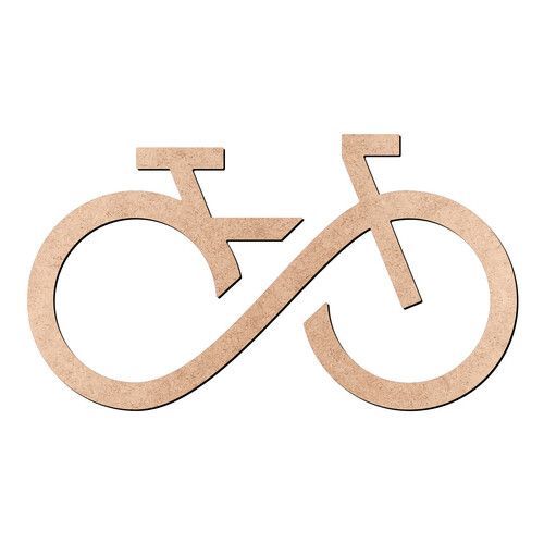 Recorte Bicicleta Infinito / MDF 3mm