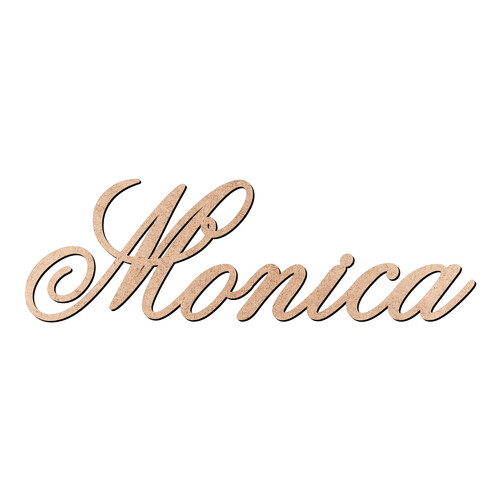 Recorte Monica Old Script / MDF 3mm