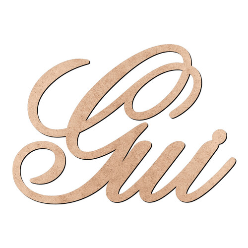 Recorte Gui Old Script / MDF 3mm