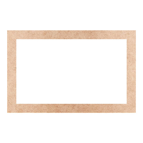 Recorte Moldura Ret 18 x 28 cm Borda 2 cm / MDF 3mm