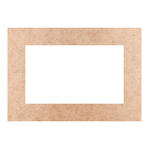 Recorte Moldura Ret 21 x 30 cm Borda 4 cm / MDF 3mm