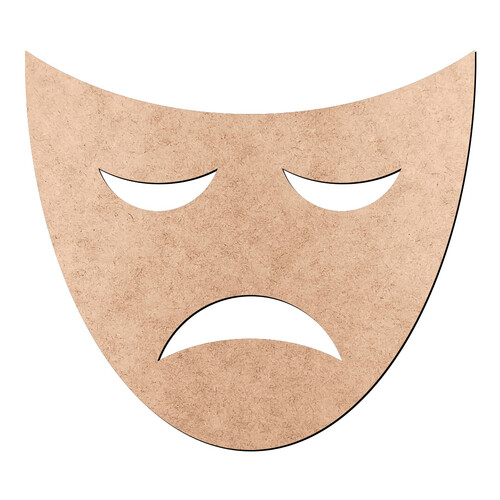 Recorte Máscara Teatro Triste / MDF 3mm