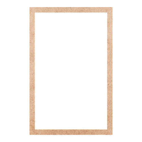 Recorte Moldura Ret 46 x 30 cm Borda 2 cm / MDF 3mm
