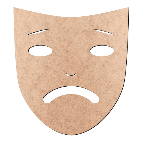 Recorte Máscara Teatro Triste / MDF 3mm