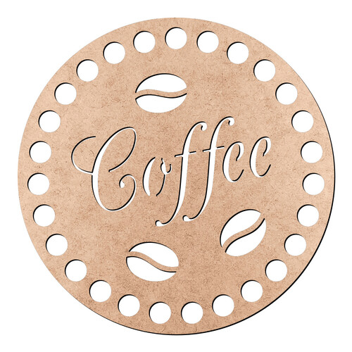 Recorte Base Porta Copo Coffee Grãos 10 cm / MDF 3mm