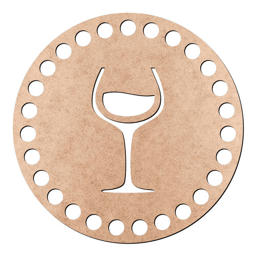 Recorte Base Porta Copo Taça Vinho 10 cm / MDF 3mm