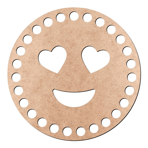 Recorte Base Porta Copo Emoticon 10 cm / MDF 3mm