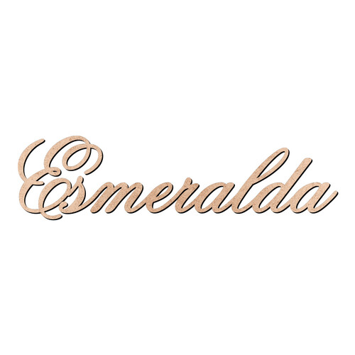 Recorte Esmeralda Old Script / MDF 3mm