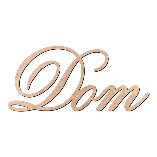 Recorte Dom Old Script / MDF 3mm