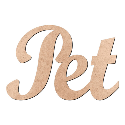 Recorte Pet Script Mt Std / MDF 3mm