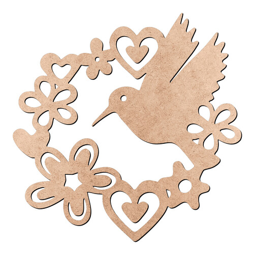 Recorte Guirlanda Flores Passarinho / MDF 3mm