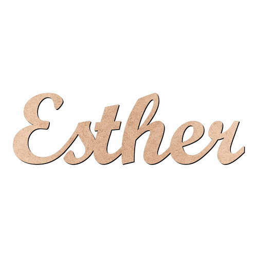 Recorte Esther Script Mt Std / MDF 3mm