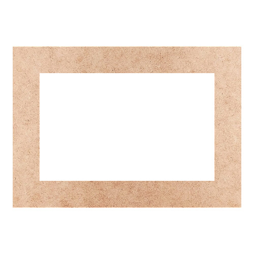 Recorte Moldura Ret 24 x 34 cm Borda 4 cm / MDF 3mm