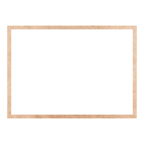 Recorte Moldura Ret 46 x 64 cm Borda 2 cm / MDF 3mm