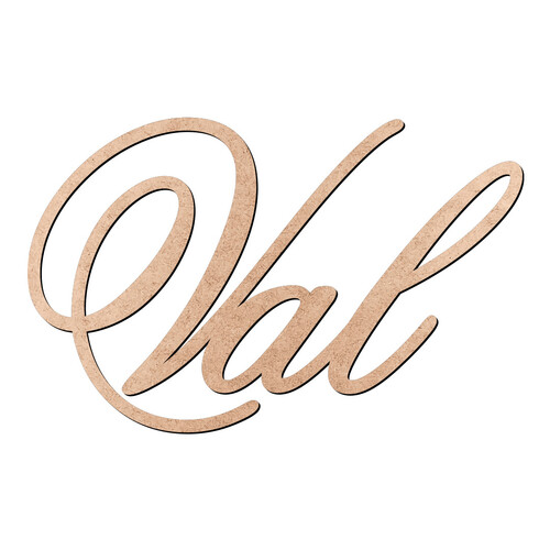 Recorte Val Old Script / MDF 3mm