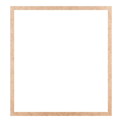 Recorte Moldura Ret 27 x 25 cm Borda 1 cm / MDF 3mm