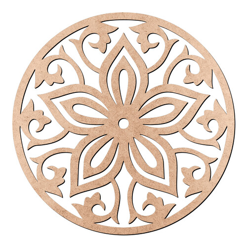 Recorte Mandala Flor Arabescos / MDF 3mm