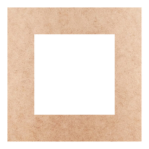 Recorte Moldura Quadrada 15 cm Borda 3 cm / MDF 3mm