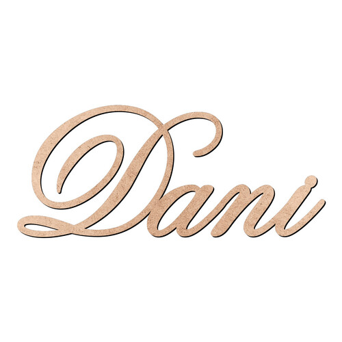 Recorte Dani Old Script / MDF 3mm