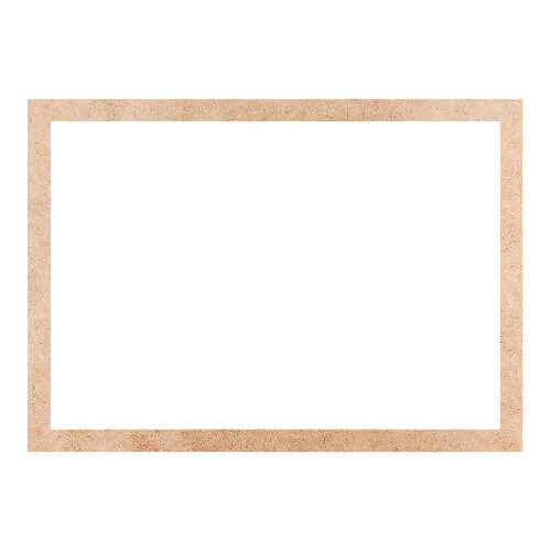 Recorte Moldura Ret 15 x 21 cm Borda 1 cm / MDF 3mm