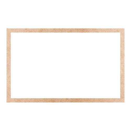 Recorte Moldura Ret 17 x 27 cm Borda 1 cm / MDF 3mm