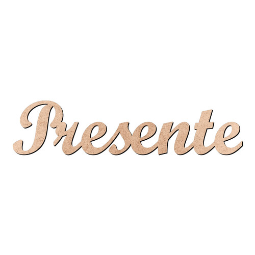 Recorte Presente Script Mt Std / MDF 3mm