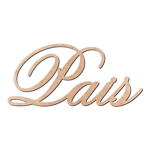 Recorte Pais Old Script / MDF 3mm