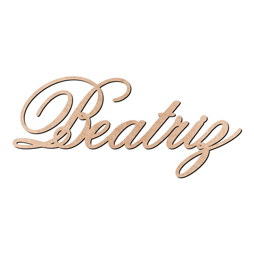 Recorte Beatriz Old Script / MDF 3mm