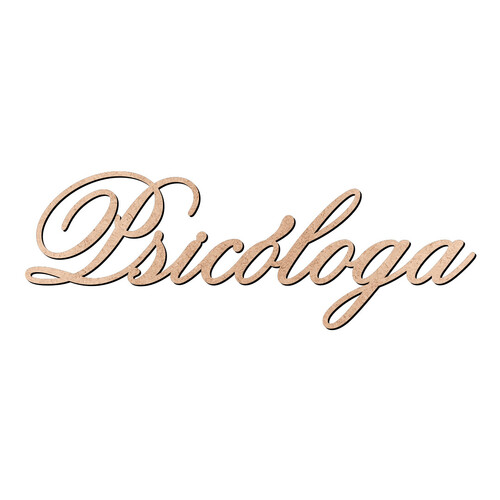Recorte Psicóloga Old Script / MDF 3mm