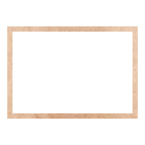 Recorte Moldura Ret 17 x 24 cm Borda 1 cm / MDF 3mm