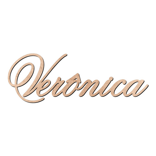 Recorte Verônica Old Script / MDF 3mm