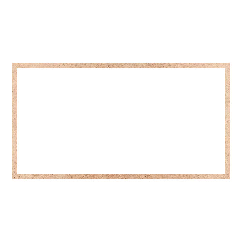 Recorte Moldura Ret 23 x 43 cm Borda 1 cm / MDF 3mm