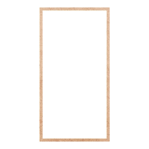 Recorte Moldura Ret 42 x 22 cm Borda 1 cm / MDF 3mm