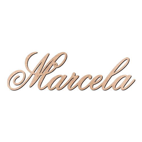 Recorte Marcela Old Script / MDF 3mm