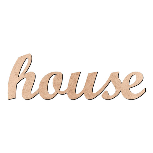 Recorte house Script Mt Std / MDF 3mm