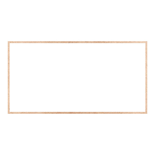 Recorte Moldura Ret 38 x 73 cm Borda 1 cm / MDF 3mm