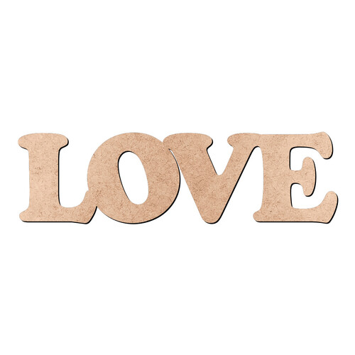 Recorte LOVE Cooper Black / MDF 3mm