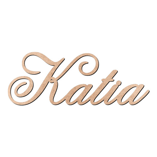 Recorte Katia Old Script / MDF 3mm