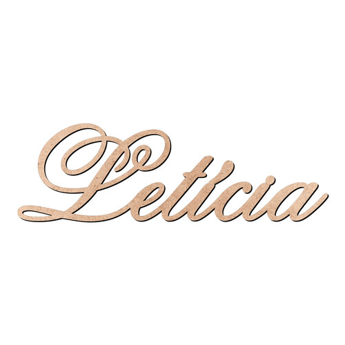 Recorte Letícia Old Script / MDF 3mm