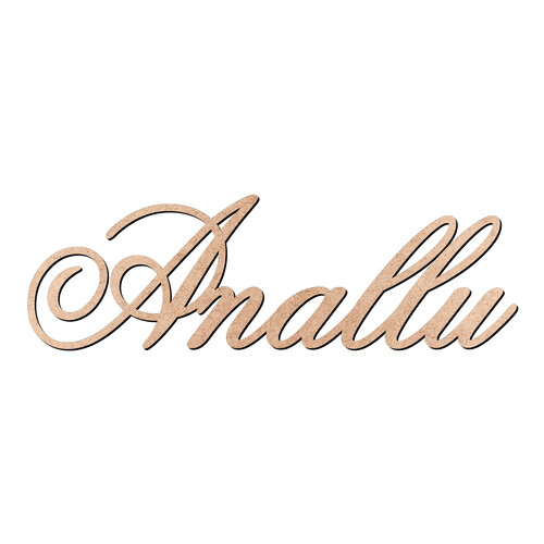 Recorte Anallu Old Script / MDF 3mm