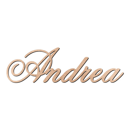 Recorte Andrea Old Script / MDF 3mm