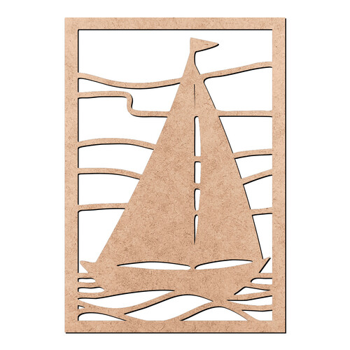 Recorte Quadro Barco / MDF 3mm