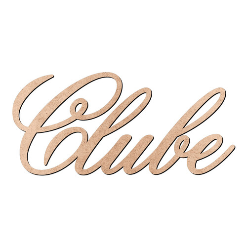 Recorte Clube Old Script / MDF 3mm