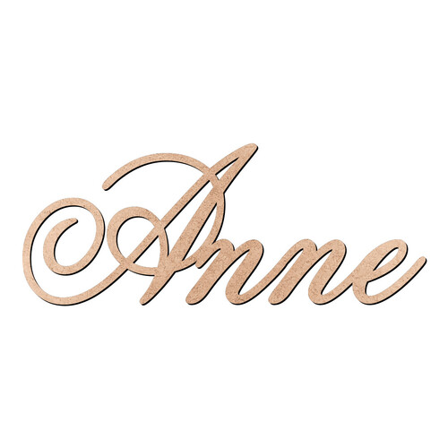 Recorte Anne Old Script / MDF 3mm