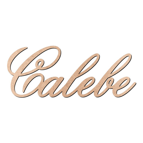 Recorte Calebe Old Script / MDF 3mm